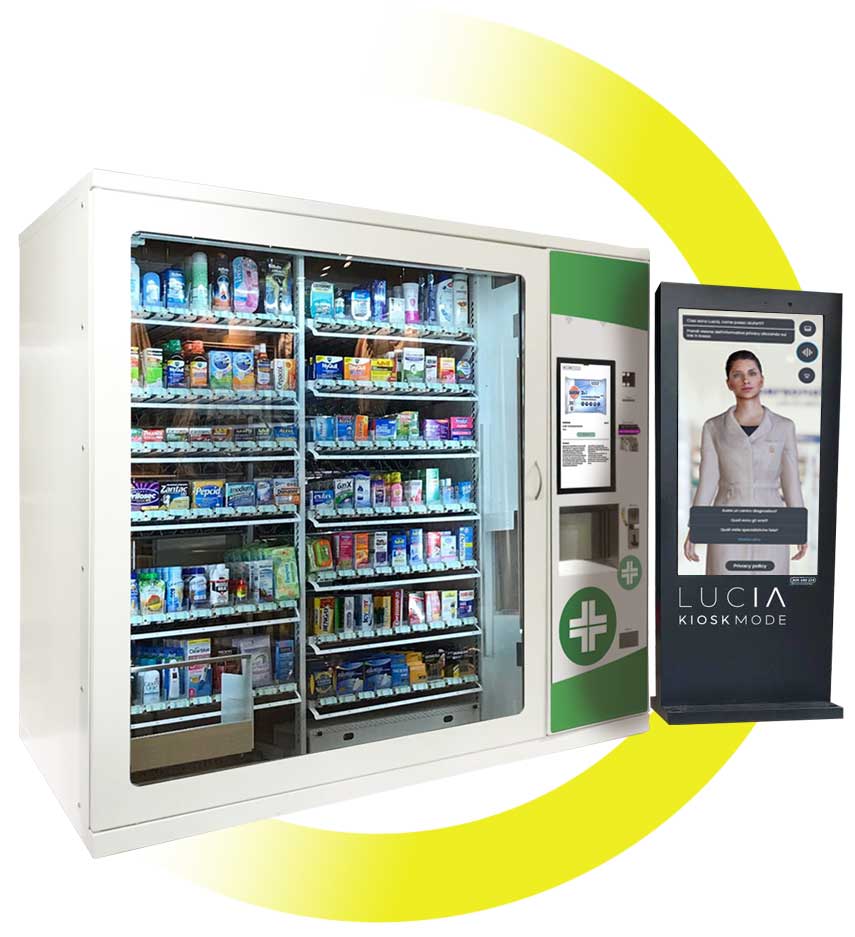 Digital assistant LUCIA vending machine